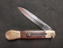 English Style Picklock Switchblade with Natural Rosewood Handles.