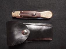 English Style Picklock Switchblade with Natural Rosewood Handles.