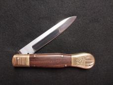 English Style Picklock Switchblade with Natural Rosewood Handles.