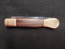 English Style Picklock Switchblade with Natural Rosewood Handles.