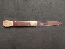 English Style Picklock Switchblade with Natural Rosewood Handles.