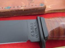 Ka-Bar Leather Handle Fixed Blade Model # USN MK1