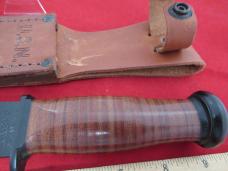 Ka-Bar Leather Handle Fixed Blade Model # USN MK1