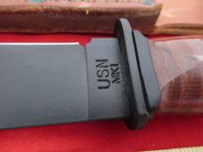 Ka-Bar Leather Handle Fixed Blade Model # USN MK1