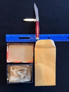 Case Smooth Rose Red Appaloosa Bone Swell Center Coke Bottle Jack Knife 1 Dot w/Pumpkin Box 6225 1/2