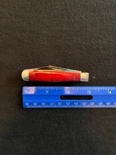 Case Smooth Rose Red Appaloosa Bone Swell Center Coke Bottle Jack Knife 1 Dot w/Pumpkin Box 6225 1/2