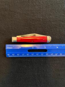 Case Smooth Rose Red Appaloosa Bone Swell Center Coke Bottle Jack Knife 1 Dot w/Pumpkin Box 6225 1/2