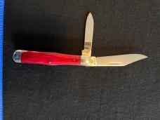Case Smooth Rose Red Appaloosa Bone Swell Center Coke Bottle Jack Knife 1 Dot w/Pumpkin Box 6225 1/2