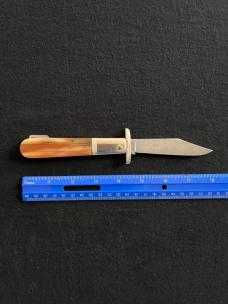 Ideal Products Inc Swing Guard Cheetah style Lockback Knife with Striped Scales