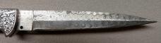 13" Viking Theme Ultra Deep Engraved Dagger Blade Double Eagle Switchblade