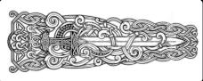 13" Viking Theme Ultra Deep Engraved Dagger Blade Double Eagle Switchblade