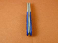 Schatt & Morgan Blurple Jigged Bone Barlow Knife By Cooper Cutlery Rare C69B Clip Blade Made In USA 