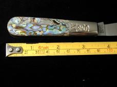 Schatt & Morgan Smooth Abalone Barlow Knife By Cooper Cutlery Rare C69A Clip Blade Made In USA 