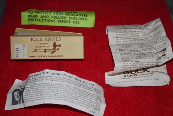 Vintage Buck 301 NIB 1967 - 1972