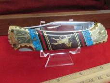 Buck Custom  David Yellowhorse  English Script Tang Stamp Model # 112 