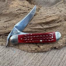 2000 CASE XX 61953 L SS 10 DOT RED JIGGED BONE RUSSLOCK FOLDING POCKET KNIFE -99