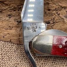 2000 CASE XX 61953 L SS 10 DOT RED JIGGED BONE RUSSLOCK FOLDING POCKET KNIFE -99