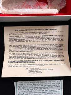 WR Case and Sons Banana Jigged Deep Red Roger’s Bone Cheetah Swing Guard Arrowhead Shield 1/91