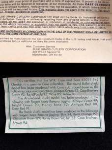 WR Case and Sons Banana Jigged Deep Red Roger’s Bone Cheetah Swing Guard Arrowhead Shield 1/91