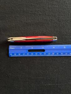 WR Case and Sons Banana Jigged Deep Red Roger’s Bone Cheetah Swing Guard Arrowhead Shield 1/91