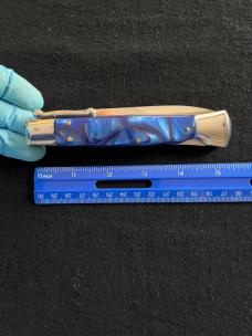 10 inch Swing Guard Automatic with Blue Swirl Scales NIB
