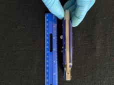 10 inch Swing Guard Automatic with Blue Swirl Scales NIB