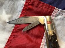 Zwilling  J A Henckels 2 Blade "Hand Forged" Barlow (HK-19-S) with Premium Stag Handles -NOS
