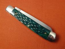 Weed & Co. Green Jigged Bone Trapper Knife from Cooper Cutlery Plus Free Hat USA 5219GJB