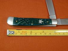 Weed & Co. Green Jigged Bone Trapper Knife from Cooper Cutlery Plus Free Hat USA 5219GJB