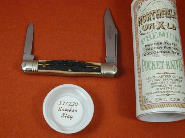 Great Eastern Cutlery GEC Northfield Sambar Stag Conductor Knife NIT 1 of 509 USA Made 331220