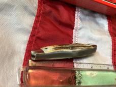 Vintage J A Henckels 3 Blade Whittler (HK-7-S) Pocket Knife w/ Great Stag Handles! -NOS