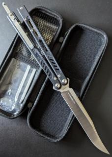 Maxace Knives - Banshee III , Balisong Knife , Black G-10 Scales , W / Trainer Blade