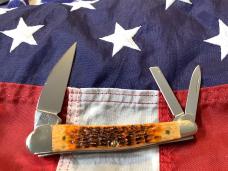 2001 Case xx Whittler (6355 WH SS)  w/ Autum Bone Handles & Script Shield