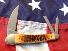 2001 Case xx Whittler (6355 WH SS)  w/ Autum Bone Handles & Script Shield