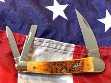 2001 Case xx Whittler (6355 WH SS)  w/ Autum Bone Handles & Script Shield