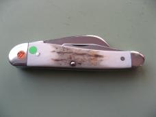   DANIELS FAMILY KNIFE BRANDS-TITUSVILLE CUTLERY-ROOSTER COMB OILED NATURAL ELK 1 OF 3