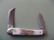   DANIELS FAMILY KNIFE BRANDS-TITUSVILLE CUTLERY-ROOSTER COMB OILED NATURAL ELK 1 OF 3