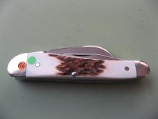   DANIELS FAMILY KNIFE BRANDS-TITUSVILLE CUTLERY-ROOSTER COMB OILED NATURAL ELK 1 OF 3