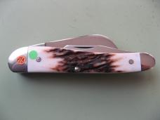   DANIELS FAMILY KNIFE BRANDS-TITUSVILLE CUTLERY-ROOSTER COMB OILED NATURAL ELK 1 OF 3