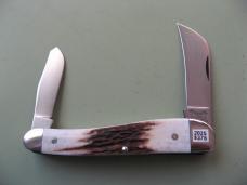   DANIELS FAMILY KNIFE BRANDS-TITUSVILLE CUTLERY-ROOSTER COMB OILED NATURAL ELK 1 OF 3