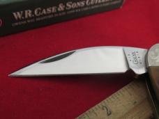 Case XX 2002 Amber Bone Bobwire Scrolled Bolsters Seahorse Whittler Pattern # 6355 WH SS