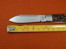 Beaver Falls Cutlery 2024 Bourbon Jigged Bone Jack Knife from Cooper Cutlery Integral Bolsters USA 