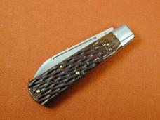 Beaver Falls Cutlery 2024 Bourbon Jigged Bone Jack Knife from Cooper Cutlery Integral Bolsters USA 