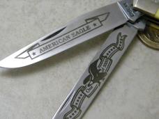 Case XX USA 4 Dot 3254 American Eagle Yellow Trapper Knife