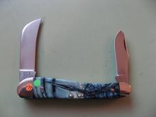   DANIELS FAMILY KNIFE BRANDS-TITUSVILLE CUTLERY-ROOSTER COMB CROSS CUT MAMMOTH IVORY 1 OF 5