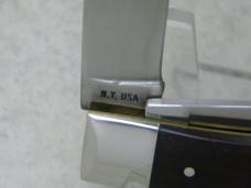 Camillus NY USA CSS-1 Wood Safari Series 375 H&H Mag Cape Buffalo Jumbo Trapper Knife in Box