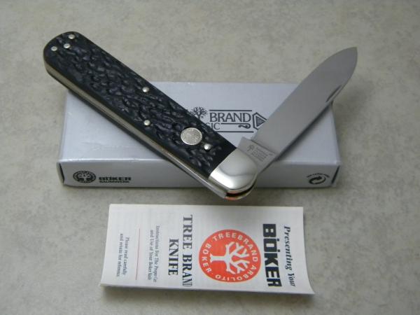 Boker Solingen Germany Rostfrei Tree Brand Classic #30 Jigged Black 1 Blade Pocket Knife in Box