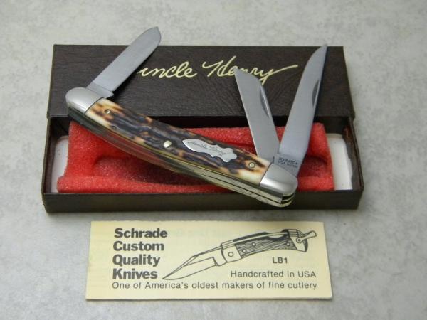 Schrade + USA 897UH Uncle Henry Staglon Stockman Knife in Box