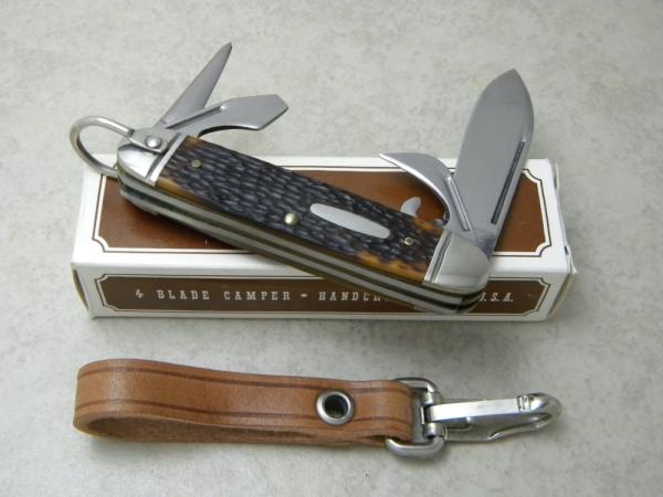 Western USA 901 Delrin Camp Scout Utility Knife & Leather Strap c.1980 - NIB Western USA 901 Delrin Camp Scout Utility Knife & Leather Strap c.1980 - NIB