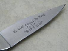 Clark Cut (Parker) Salem, IND Persimmon Festival Bone Lockback Knife 